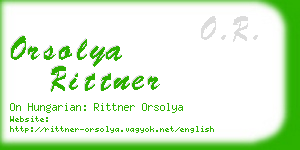 orsolya rittner business card